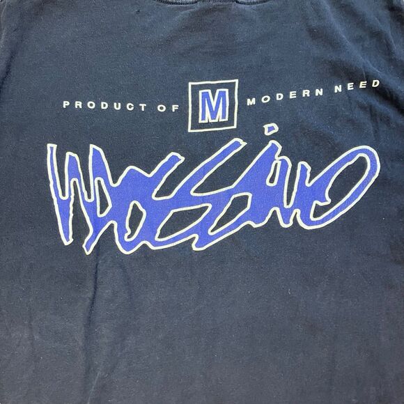 Vintage Mossimo T-Shirt L Black Graphic Tee Made in USA Y2K Streetwear Logo - Picture 3 of 11